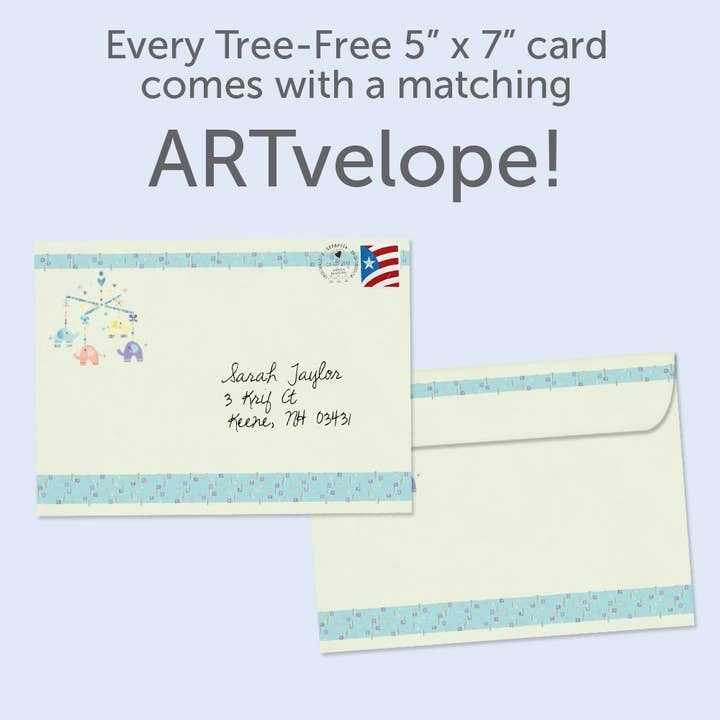 Elephant Mobile, New Baby Card
