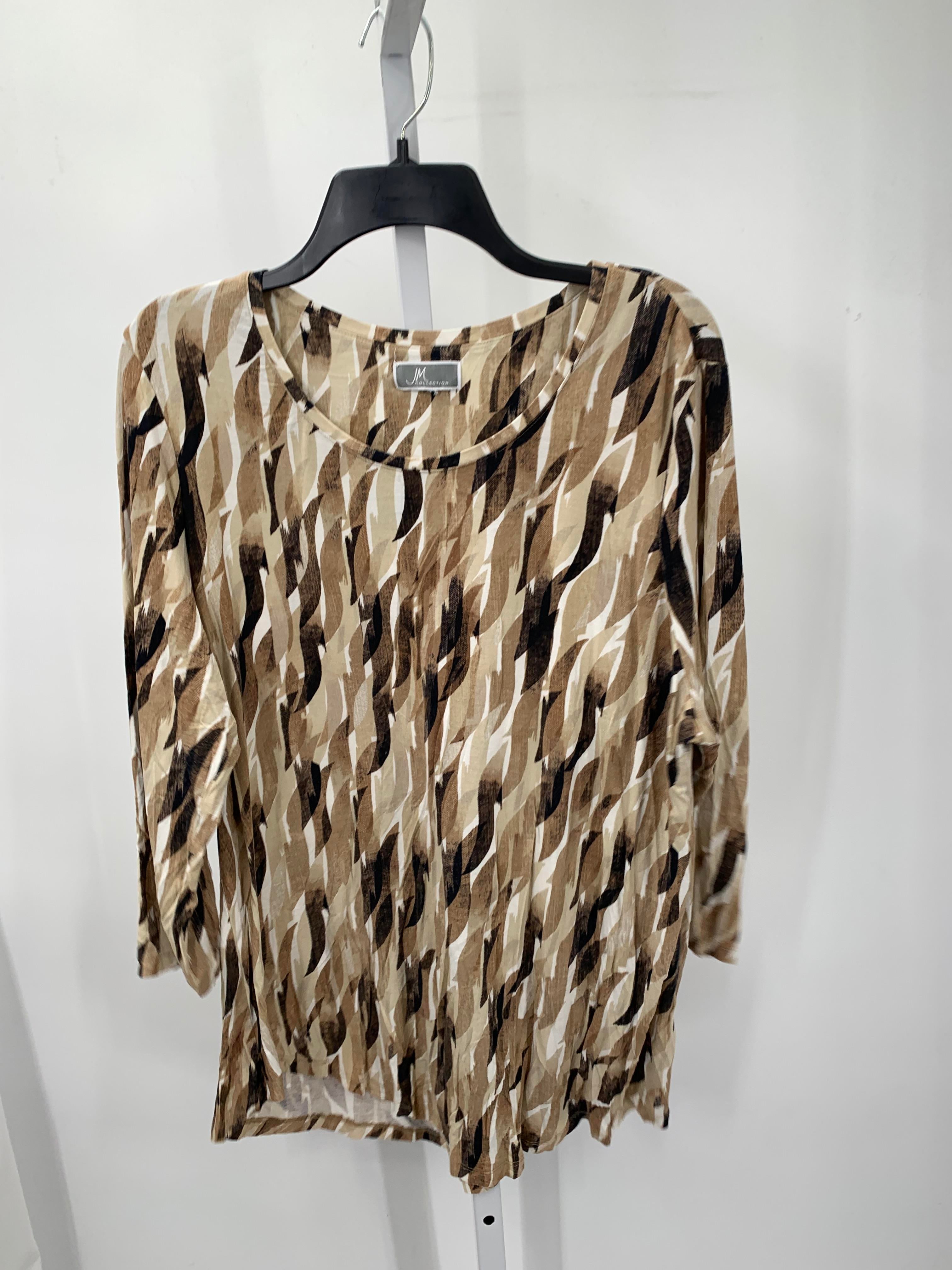 JM Collection Size Extra Large Misses 3/4 Sleeve Shirt