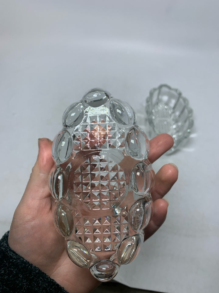 2 VTG OVAL THICK GLASS UTENSIL RESTS.