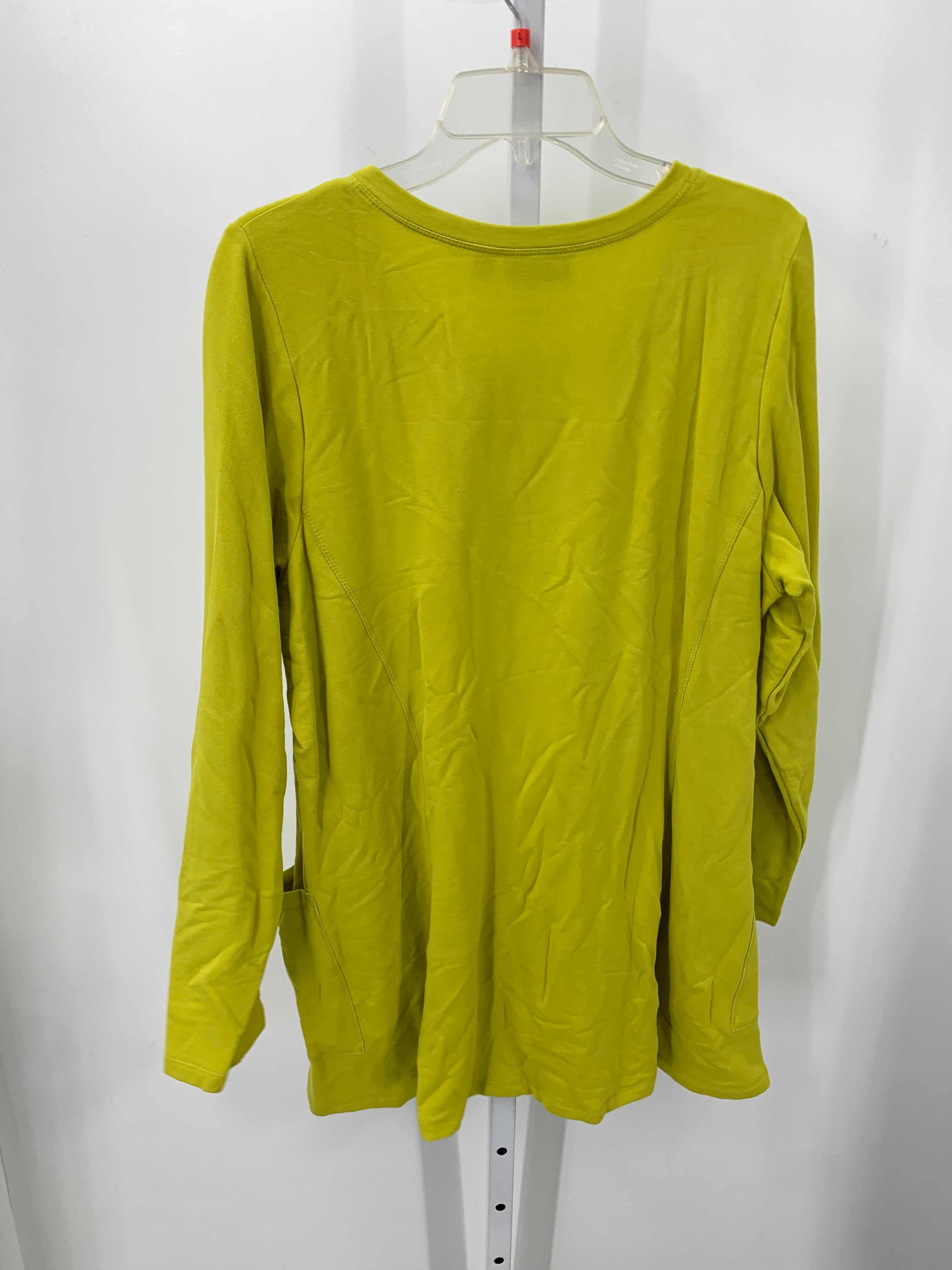 Susan Graver Size 1X Womens Long Sleeve Shirt