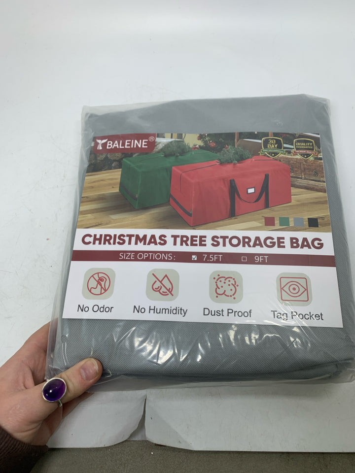 NIP GREY LARGE CHRISTMAS TREE STORAGE BAG.