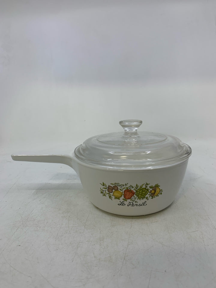 VTG SPICE OF LIFE SAUCE PAN W/ LID.