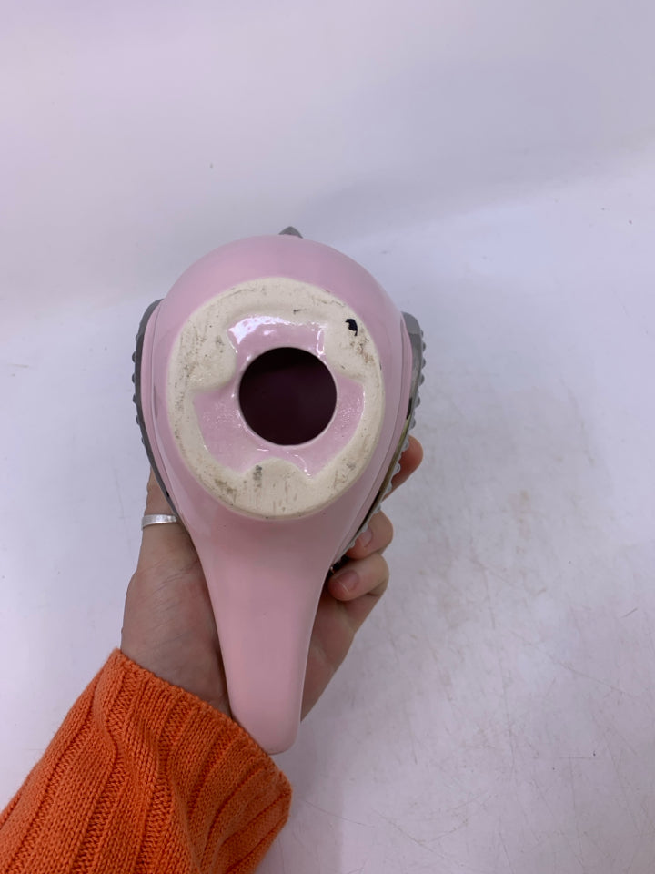 CERAMIC BIRD W/ SILVER WINGS POPERY.