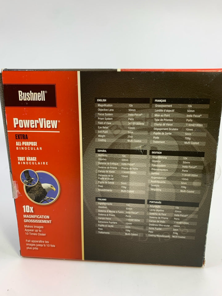 NIB BUSHNELL POWERVIEW 10X50 BINOCULAR.