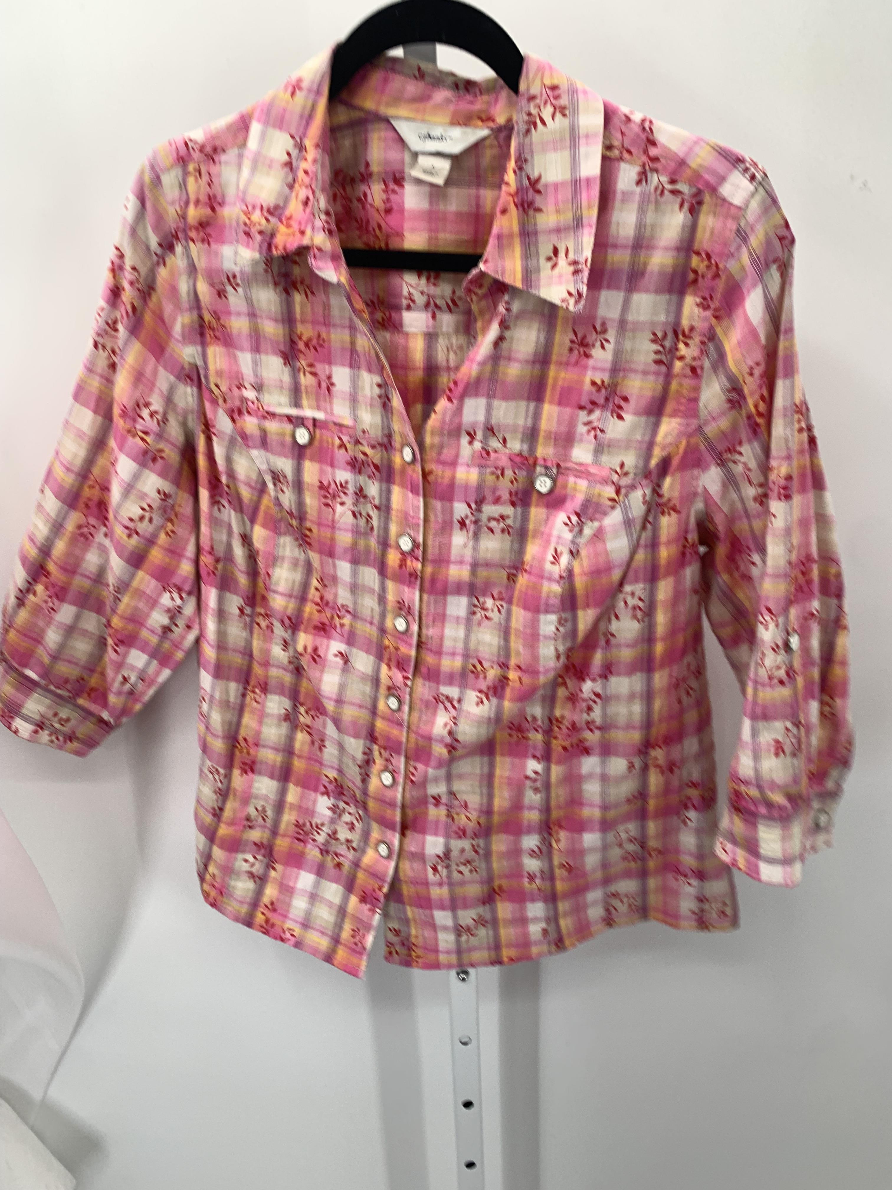CJ Banks Size 1X Womens 3/4 Sleeve Shirt