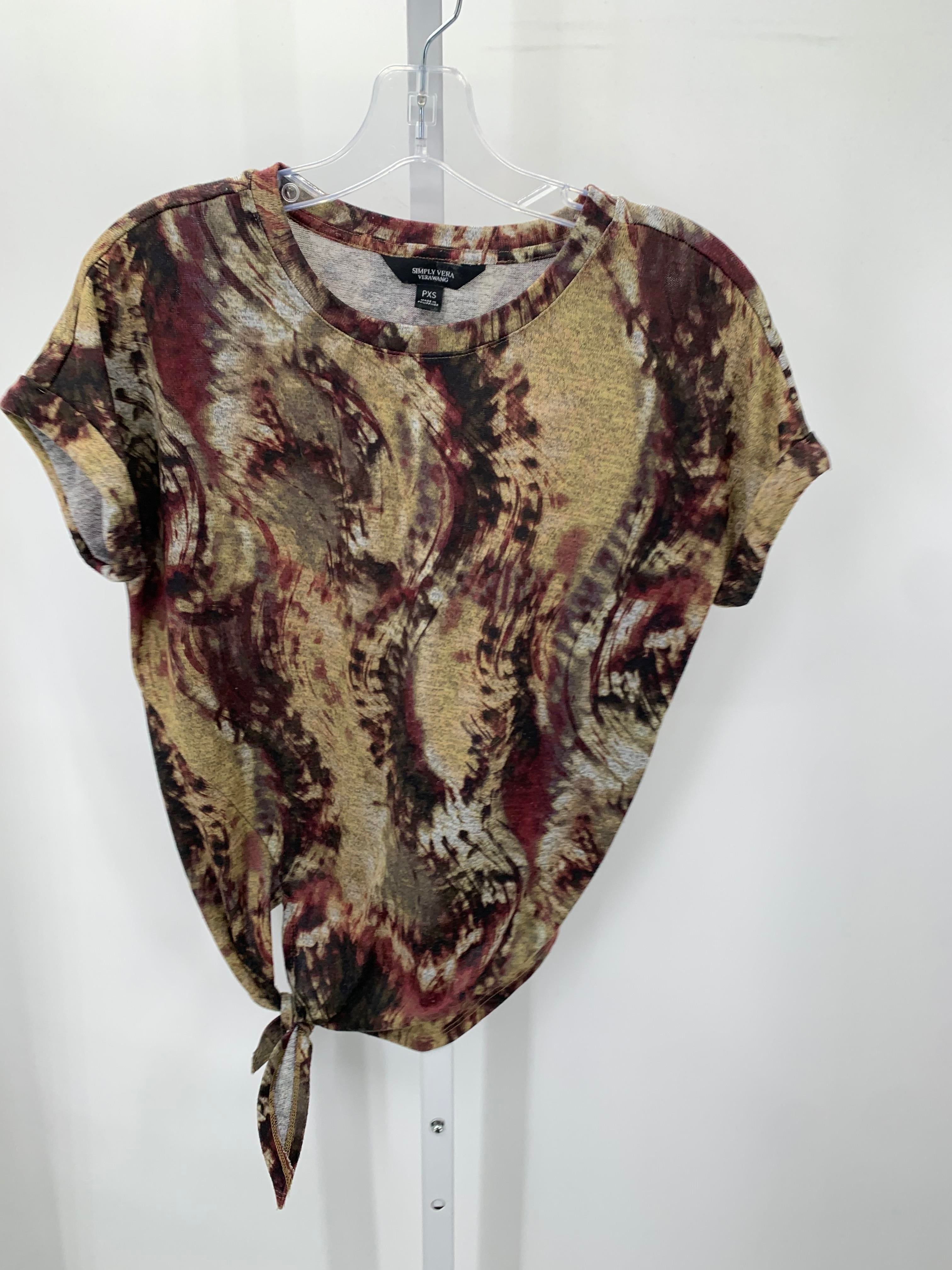 Vera Wang Size X Small Petite Petite Short Sleeve Shirt
