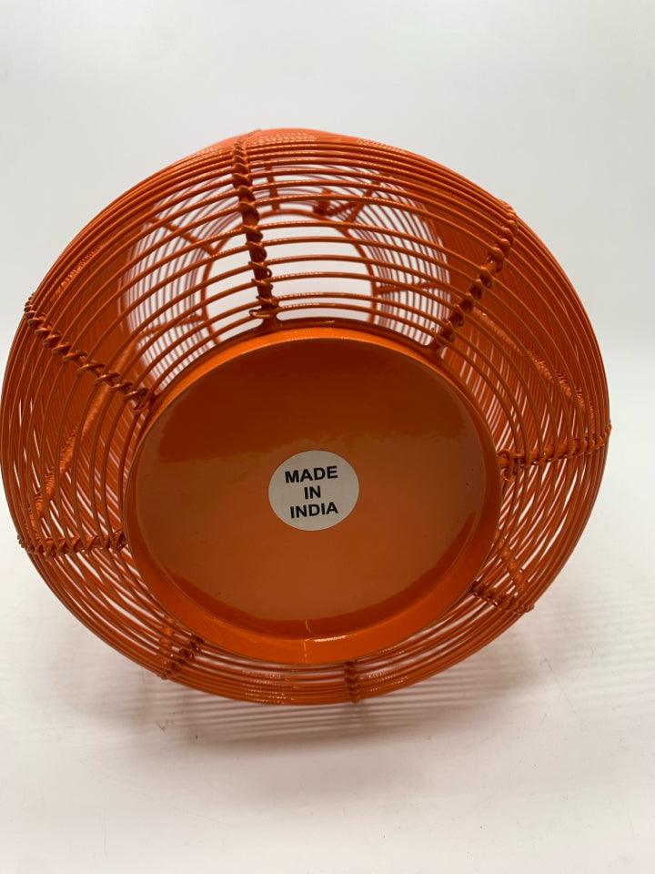 BRIGHT ORANGE CANDLE LANTERN.