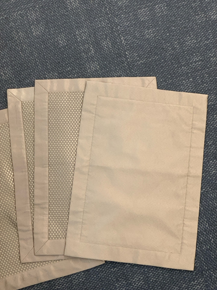4PC GOLD FABRIC PLACEMATS.