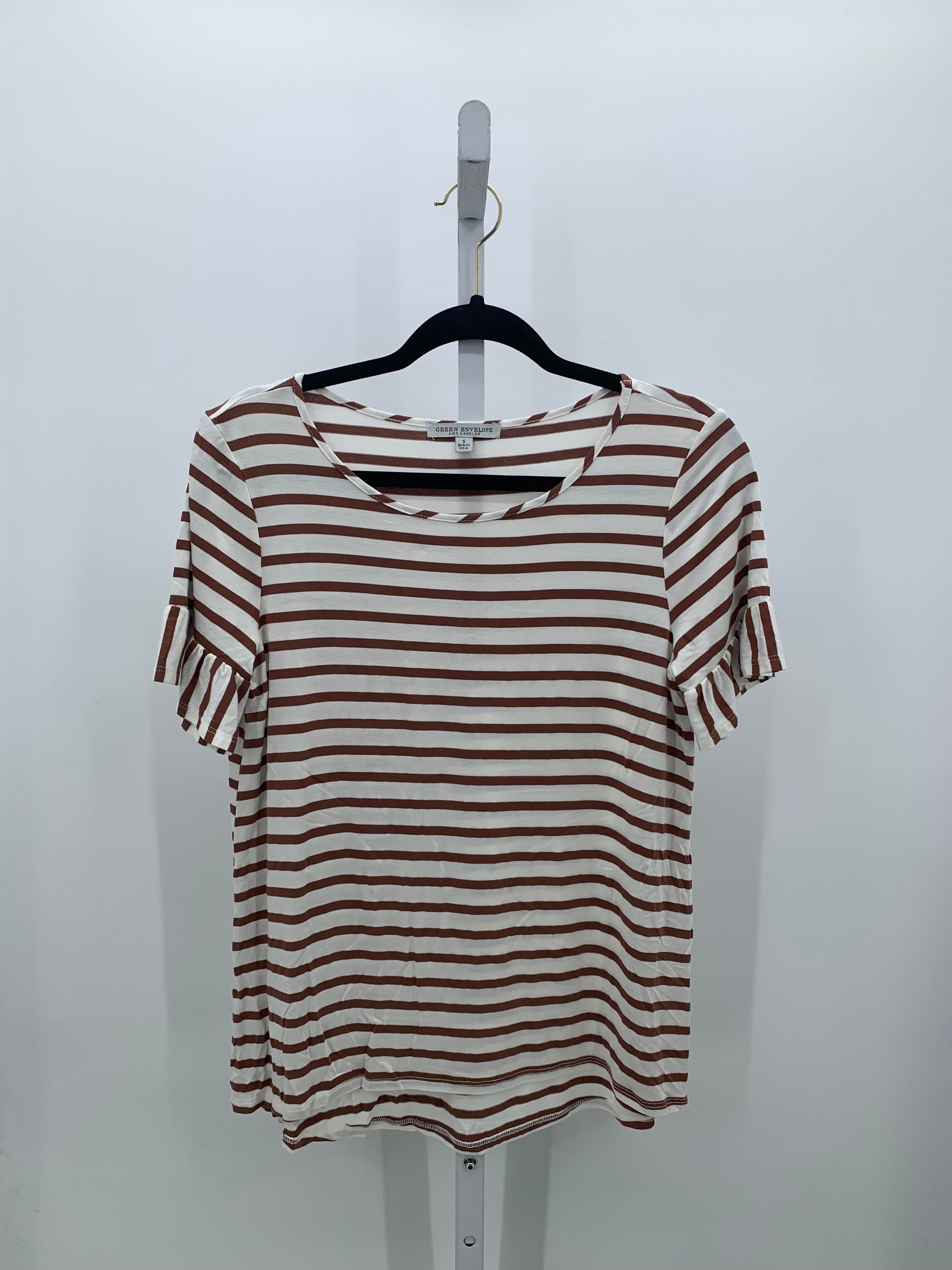 Green Envelope Size Small Misses Short Sleeve Shirt