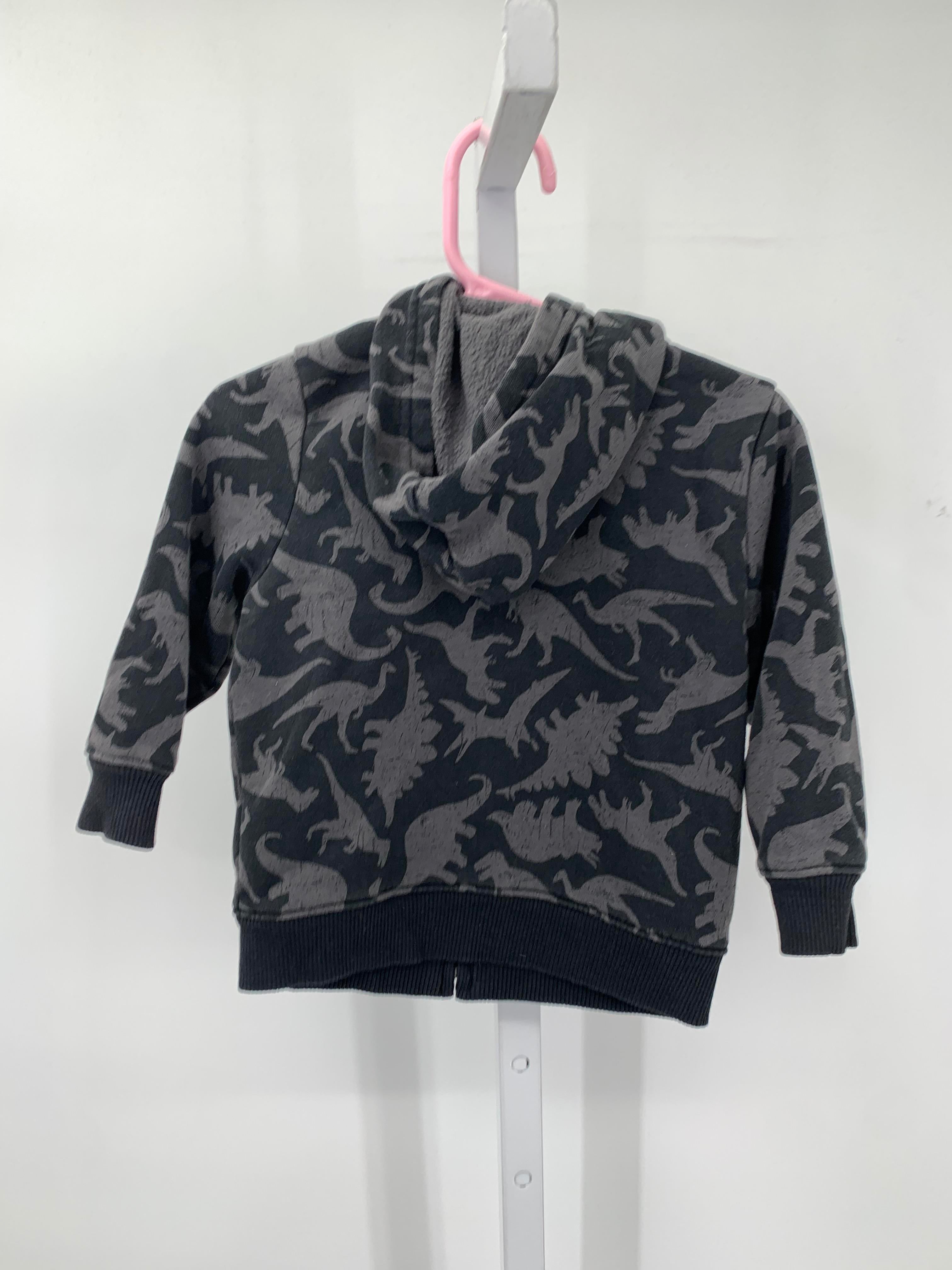 HOODED DINOS ZIP KNIT