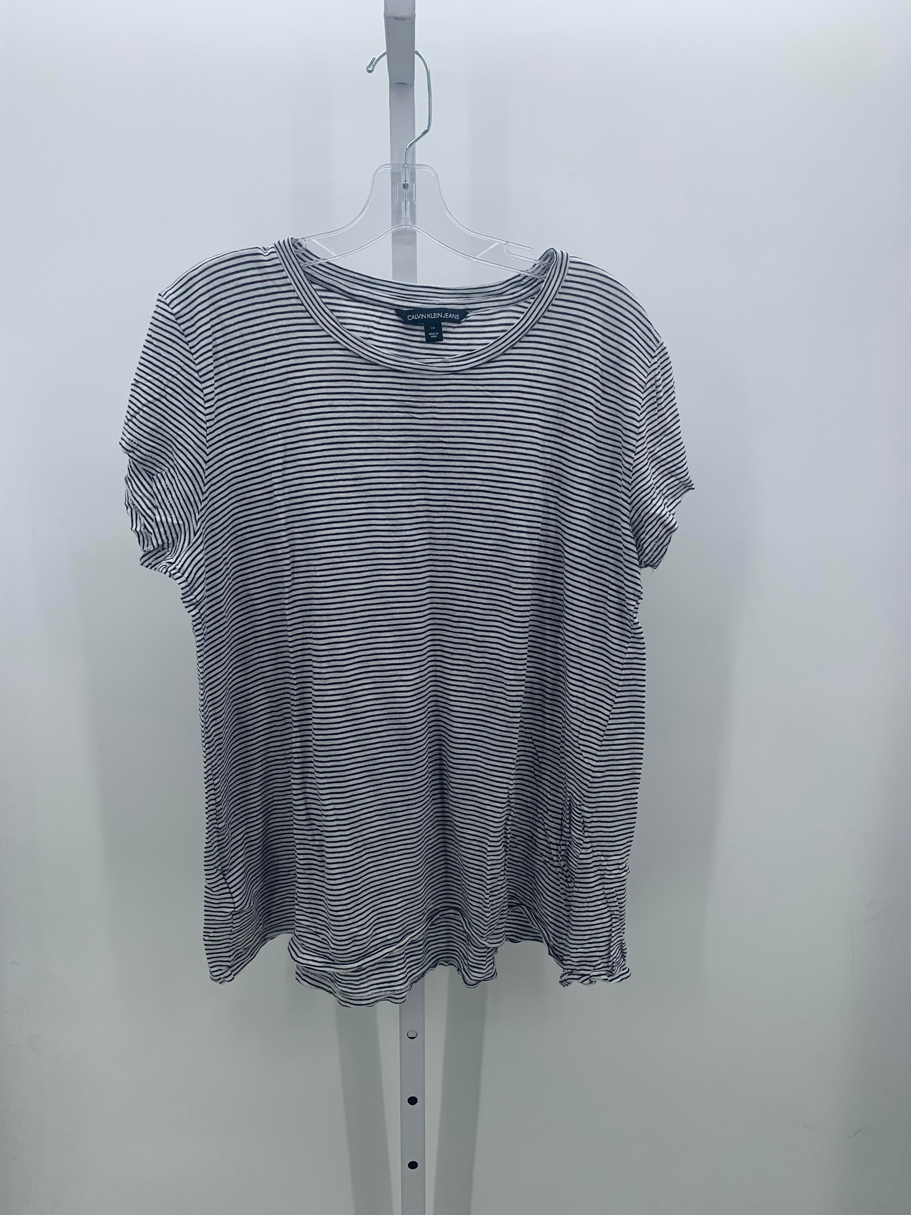 Calvin Klein Size Large Misses Short Sleeve Shirt