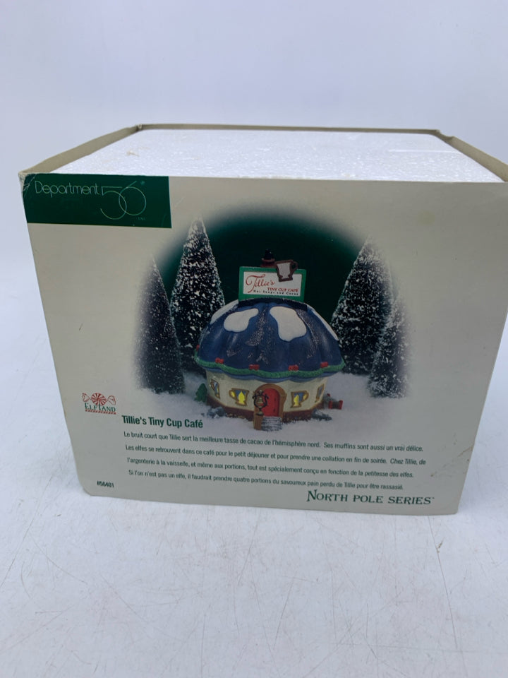 TILLIE'S TINY CUP CAFE- NORTH POLE- DEPT 56.
