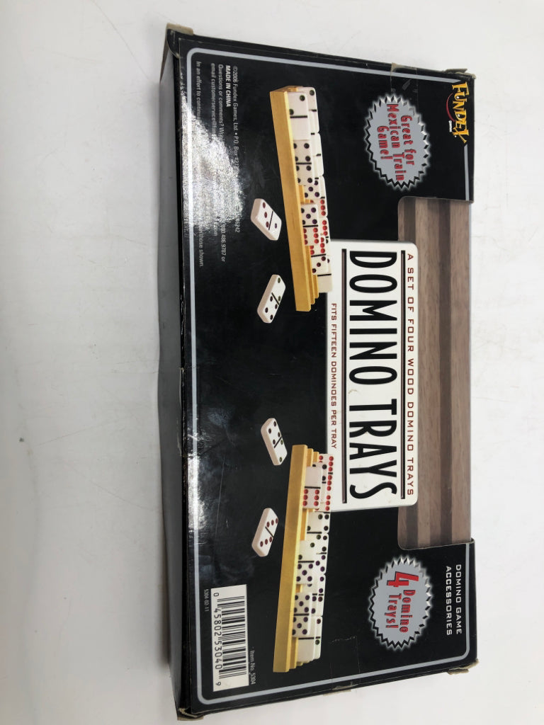 IN PACKAGE DOMINO TRAYS.