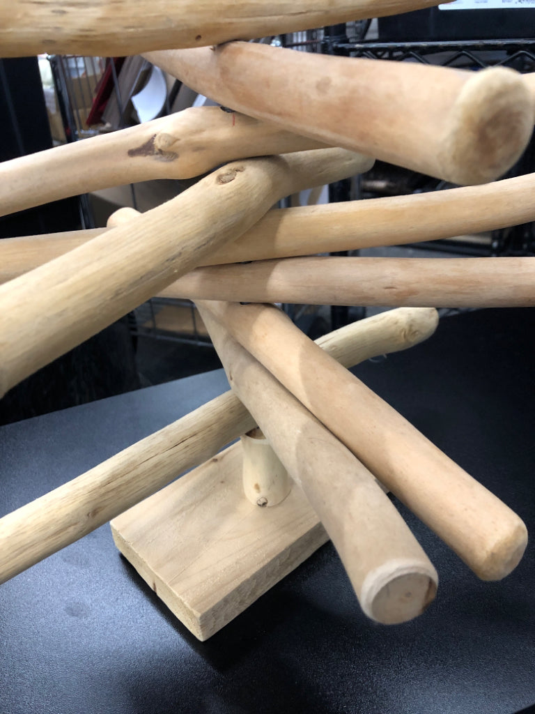 STACKED DRIFT WOOD TREE.
