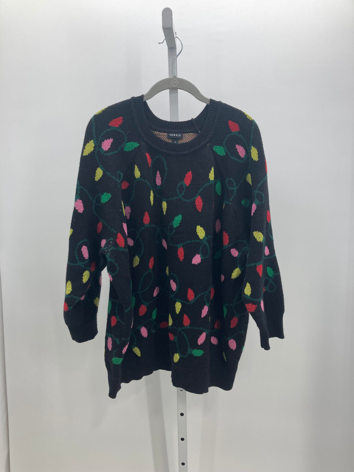 LONG SLV SWEATER XMAS LIGHTS