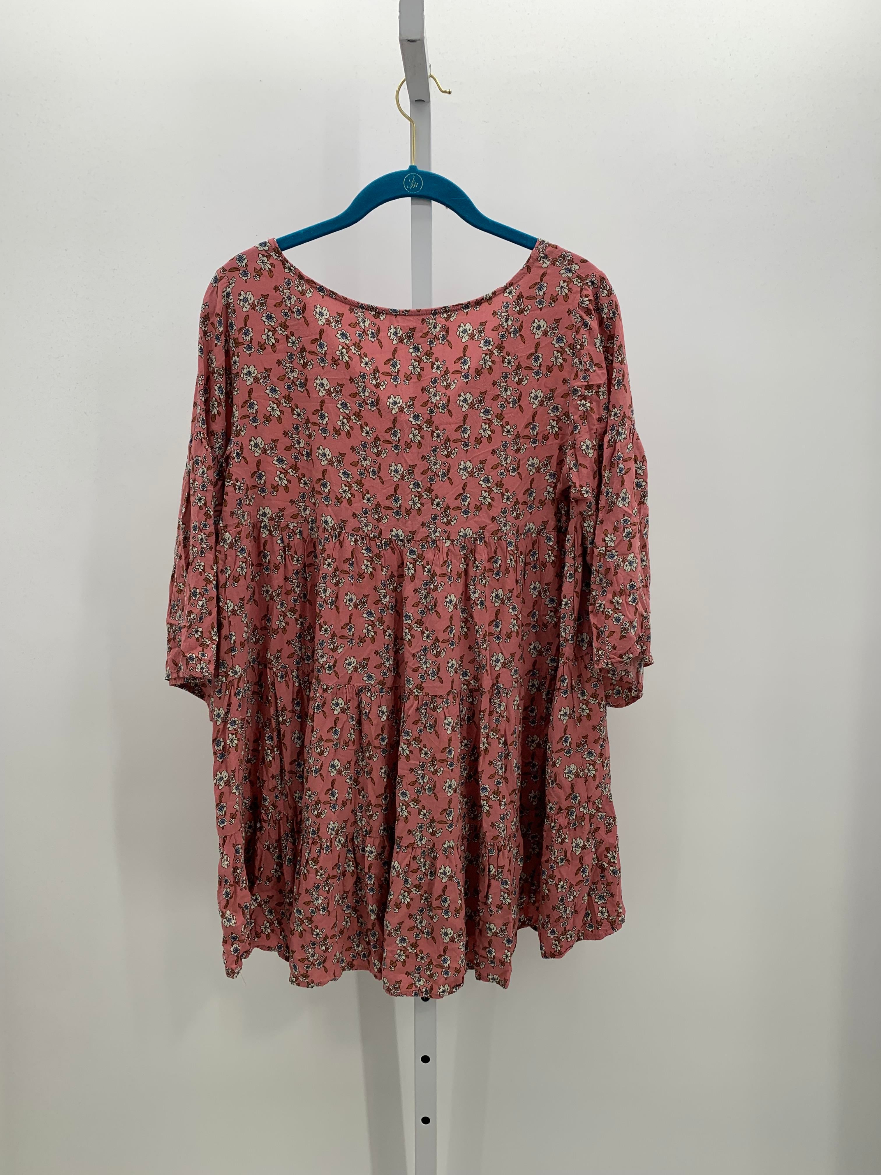 Natural Life Size X Small Misses Short Sleeve Dress