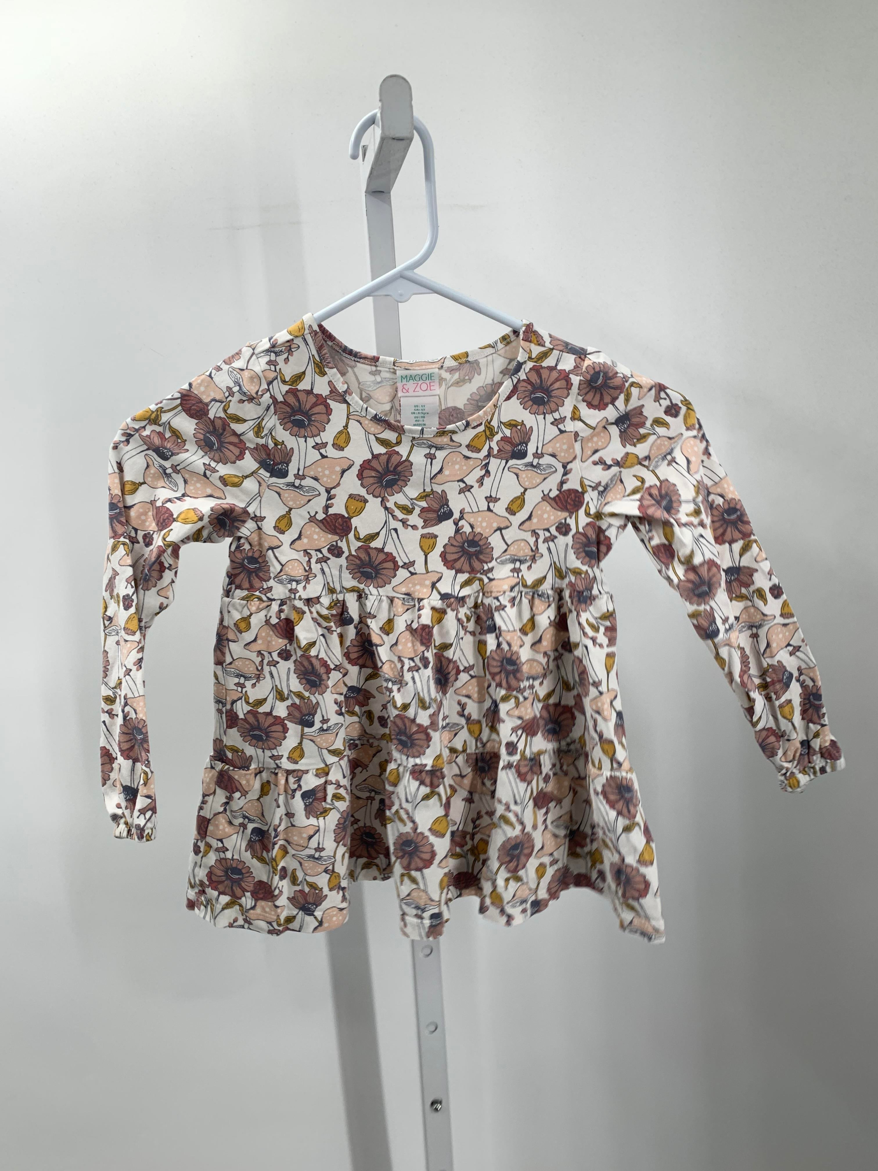 Maggie&Zoe Size 5T Girls Long Sleeve Dress