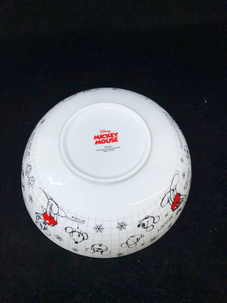 HOLIDAY MICKEY SERVING BOWL.