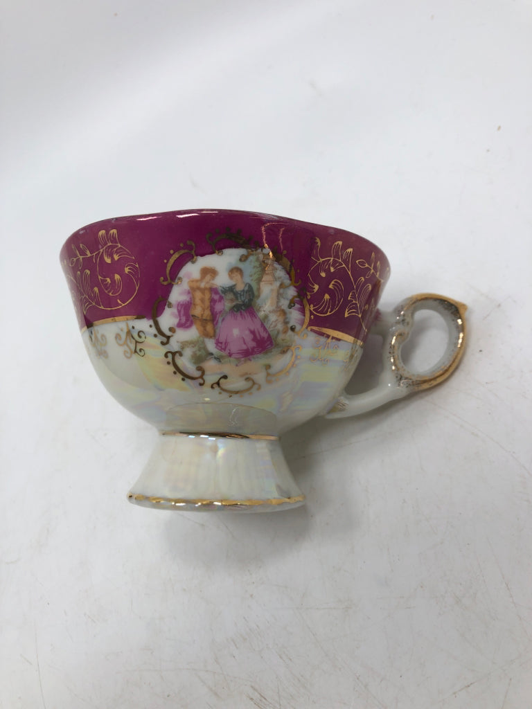 VTG PINK VICTORIAN CUP/SAUCER.