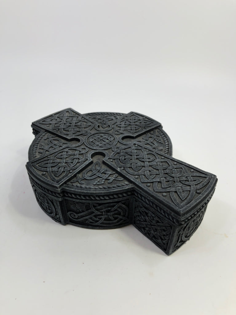 CELTIC CROSS TRINKET BOX.
