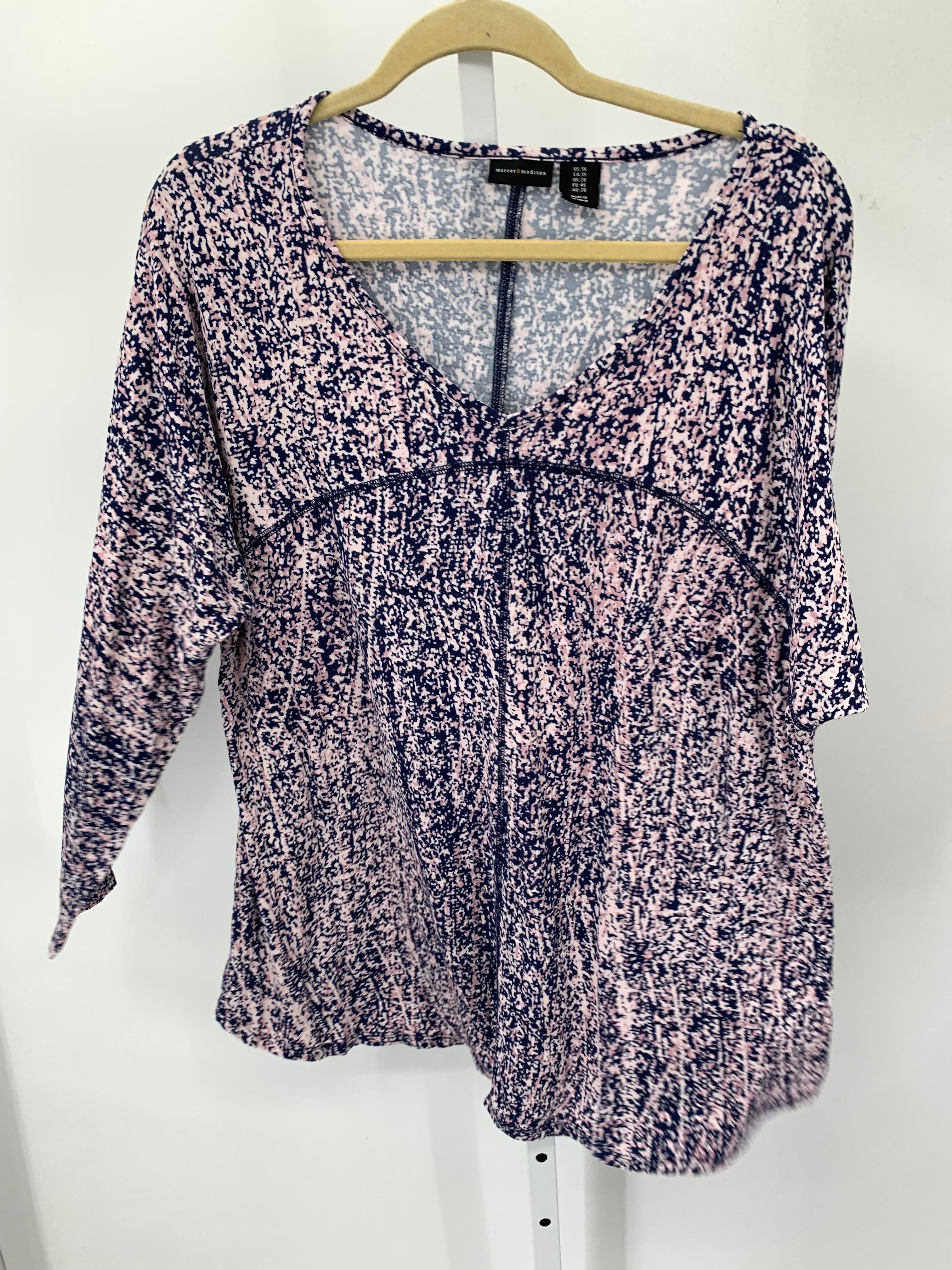 Mercer & Madison Size 1X Womens Long Sleeve Shirt