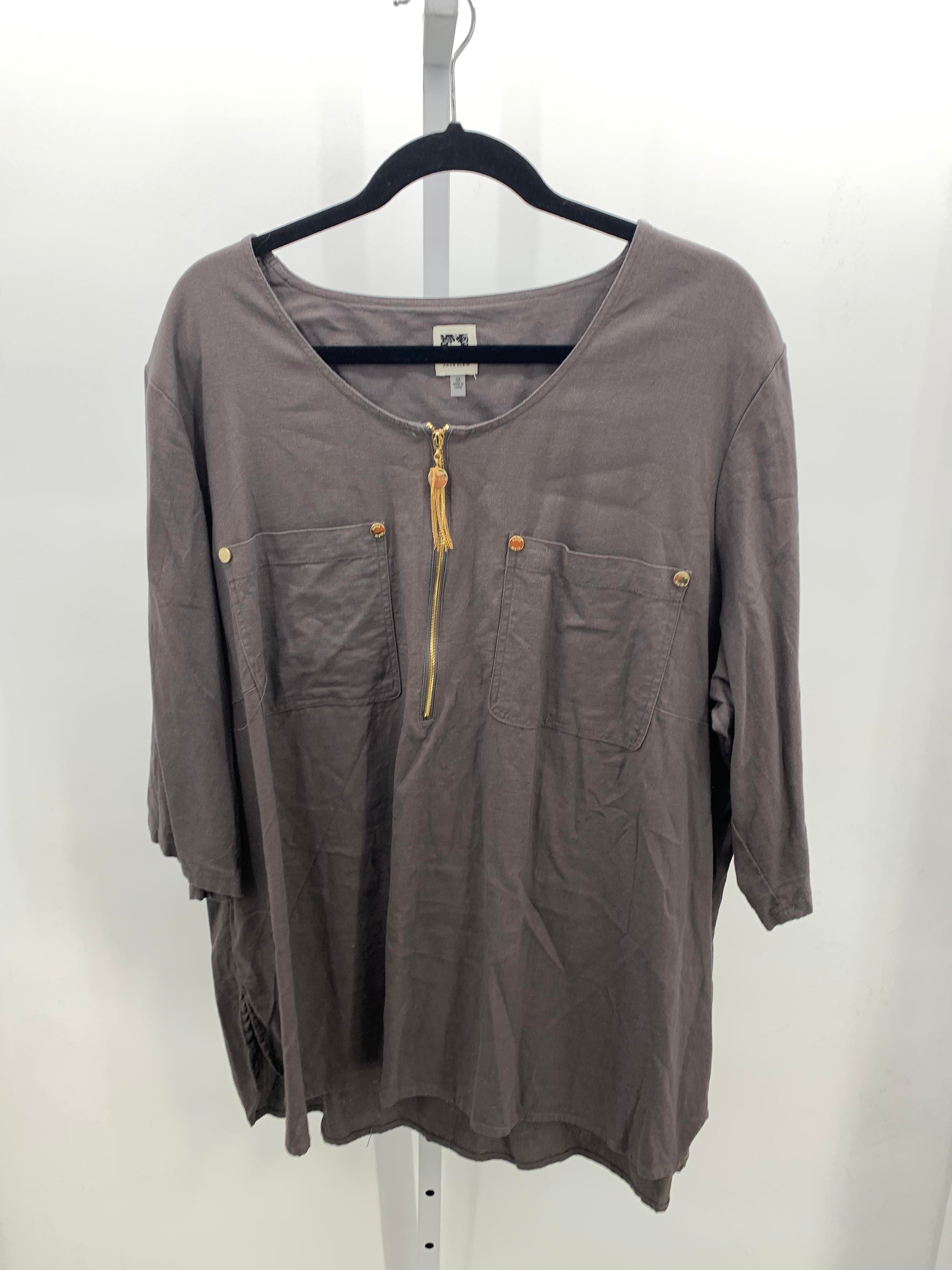 Anne Klein Size 3X Womens 3/4 Sleeve Shirt