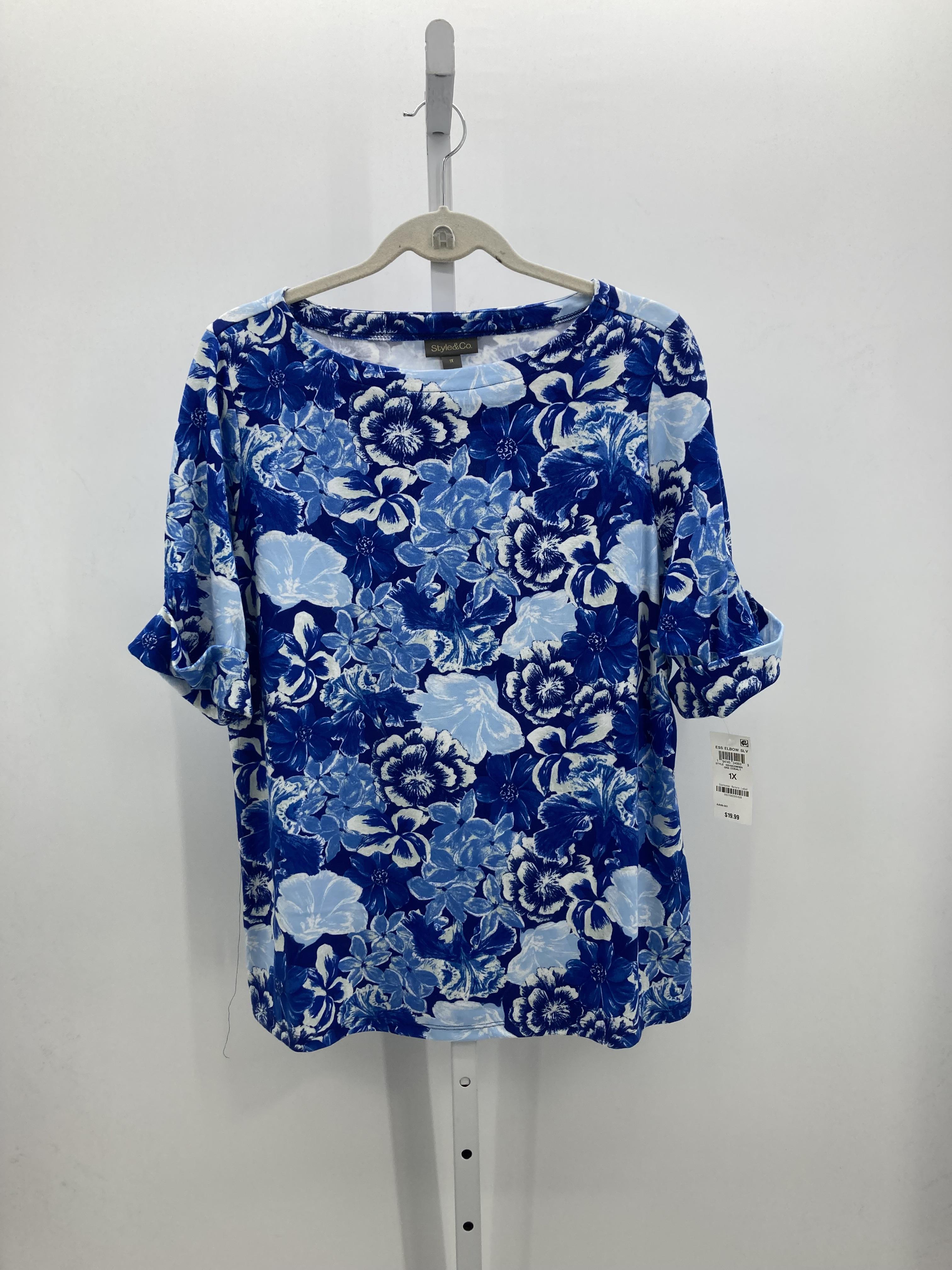 Style & Co. Size 1X Womens Short Sleeve Shirt