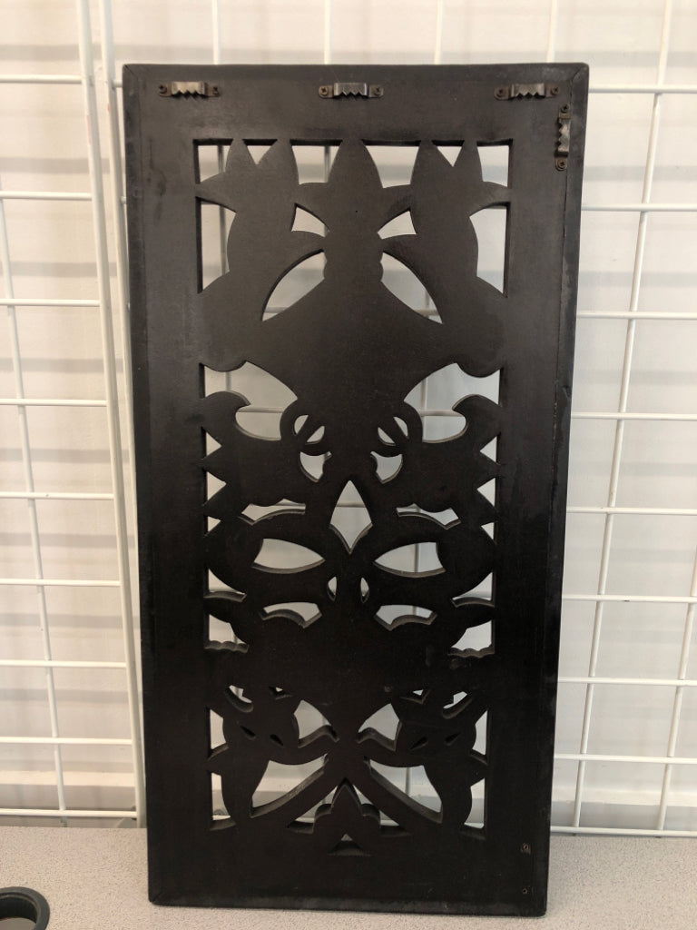 BLACK CARVED WALL HANGING 24"H X 19"D