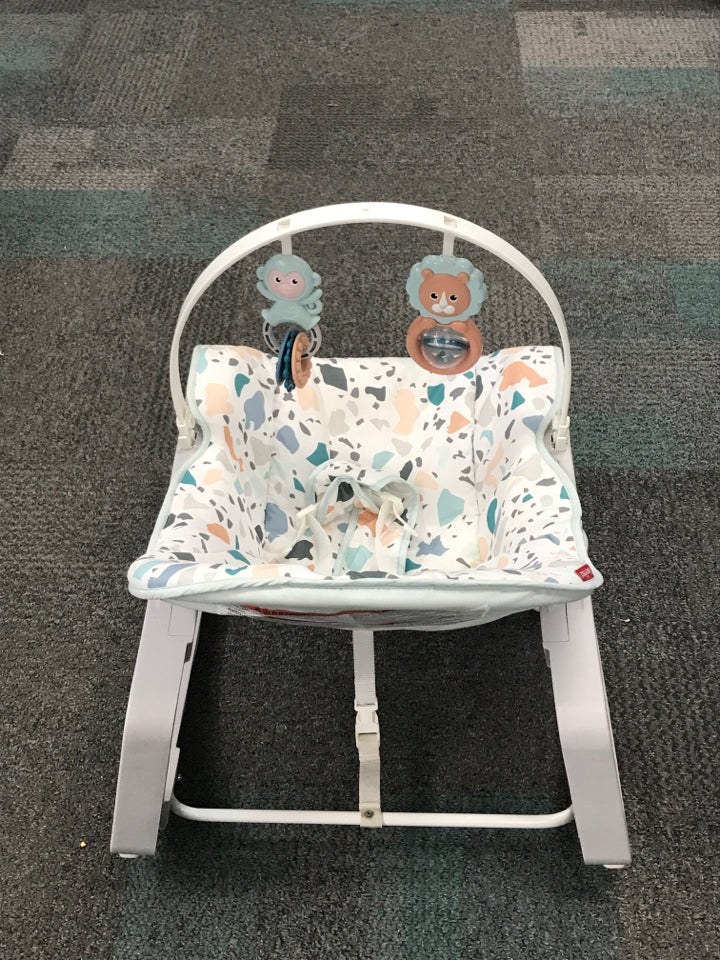 Fisher-Price Infant-to-Toddler Rocker - Pacific Pebble, portable baby seat and