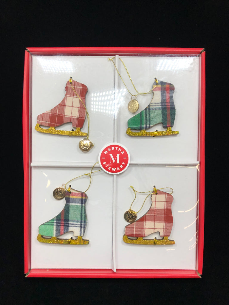 NIB ICE SKATE ORNAMENTS - MARTHA STEWART.
