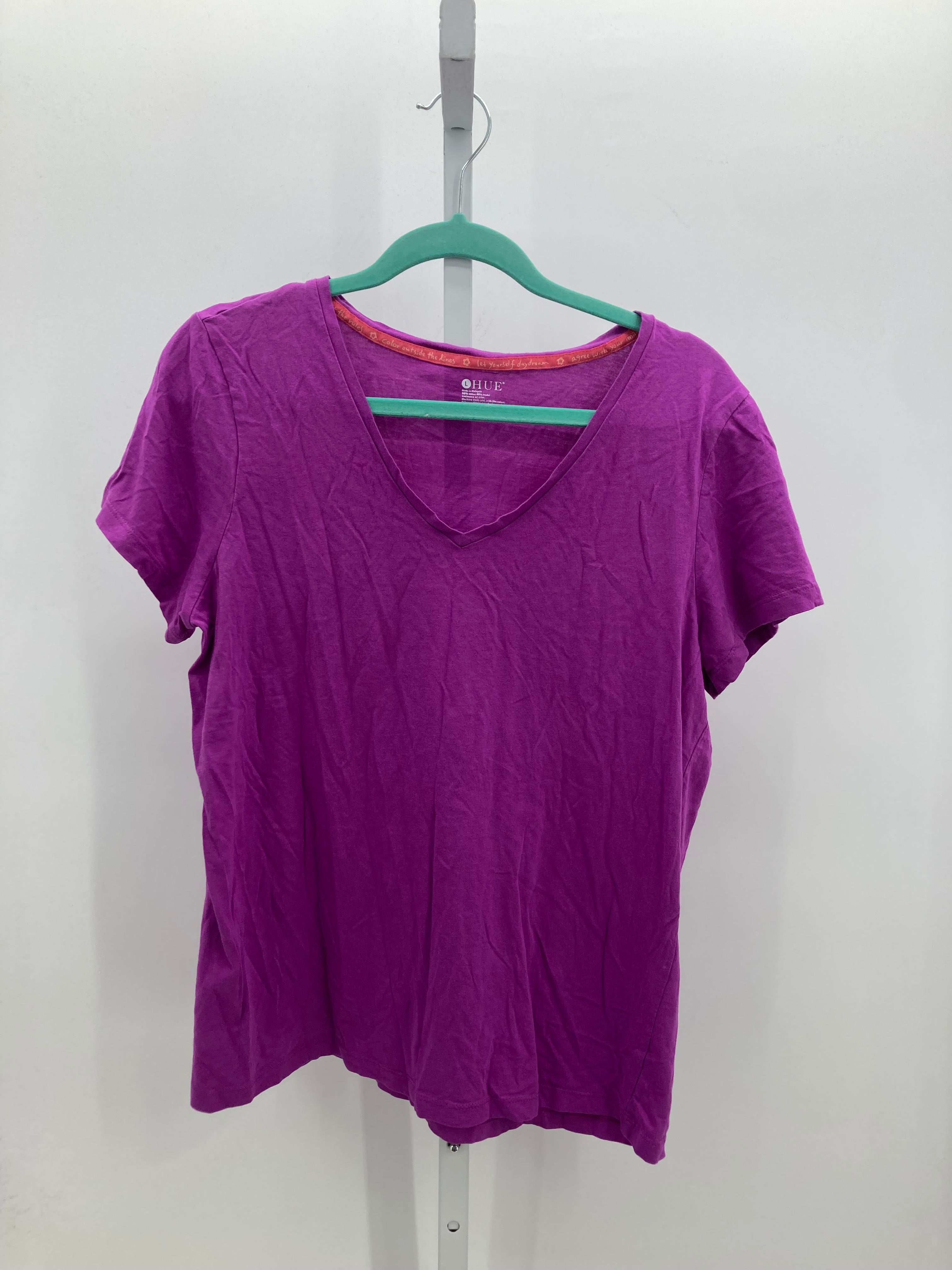 HUE Size Large Misses Short Sleeve Shirt