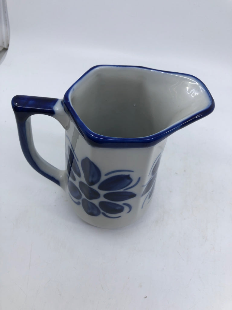 20 PC GREY/BLUE FLOWER DISH SET-SVC 6.
