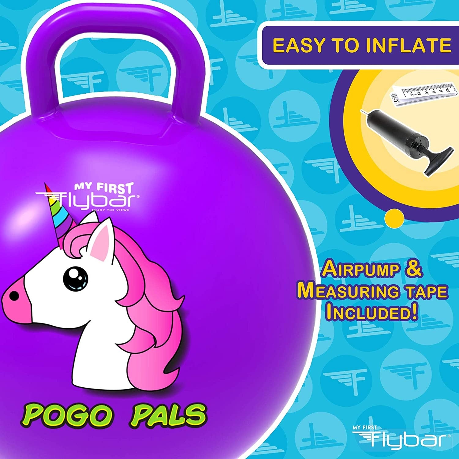 New Pogo Pals Unicorn Bouncy Hopper Ball - Small