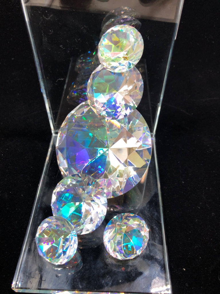 1 CRYSTAL DIAMOND BOOK END.