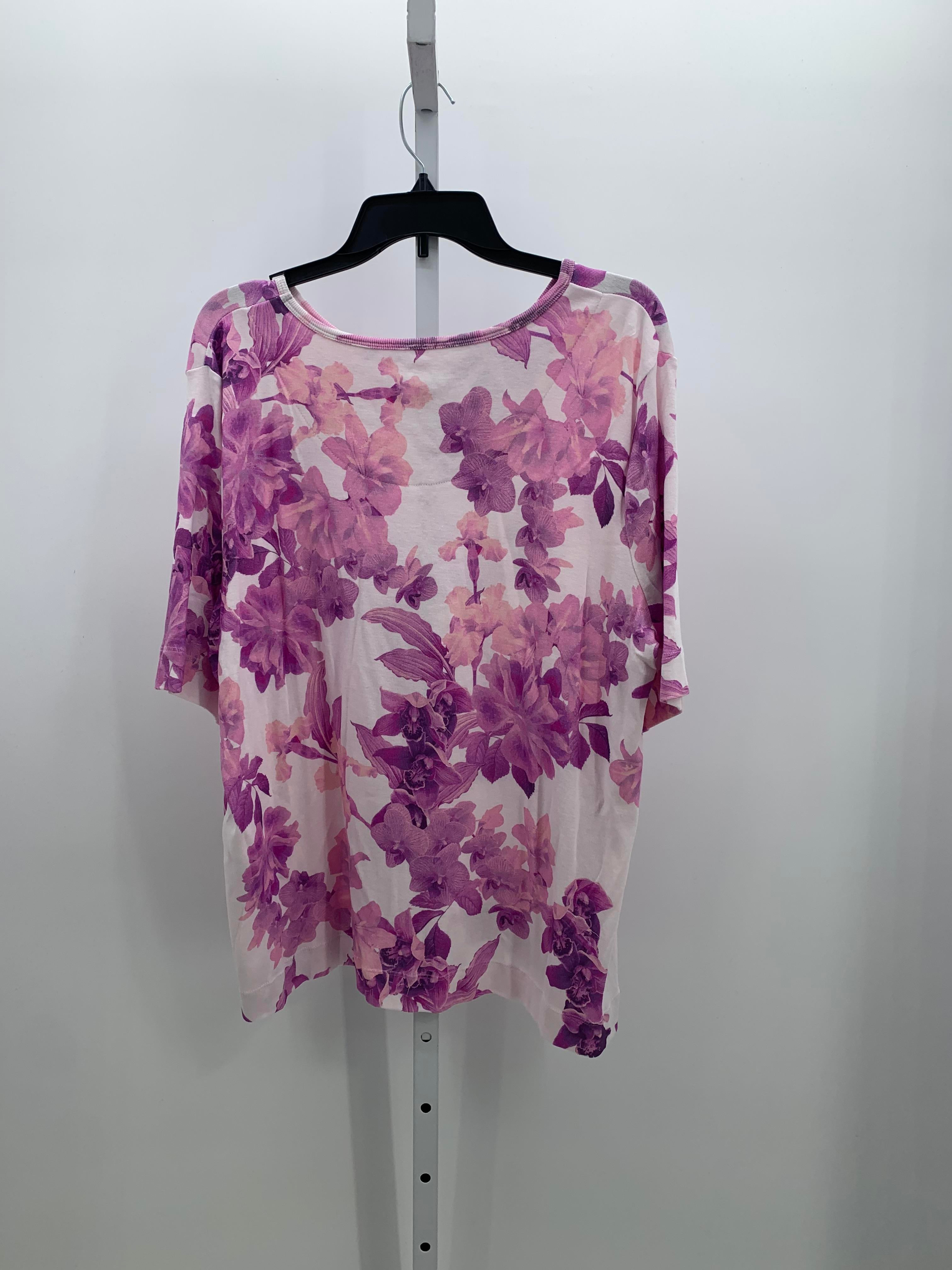 Chico's Size Extra Large Misses Short Sleeve Shirt