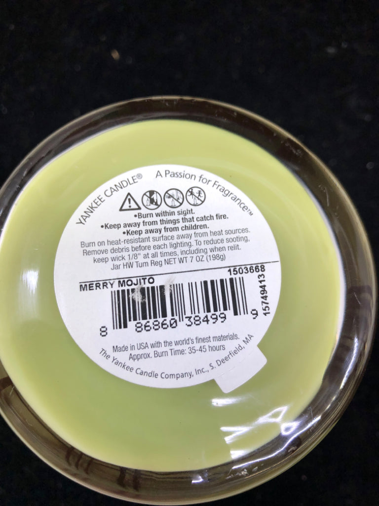 YANKEE MERRY MOJITO CANDLE.