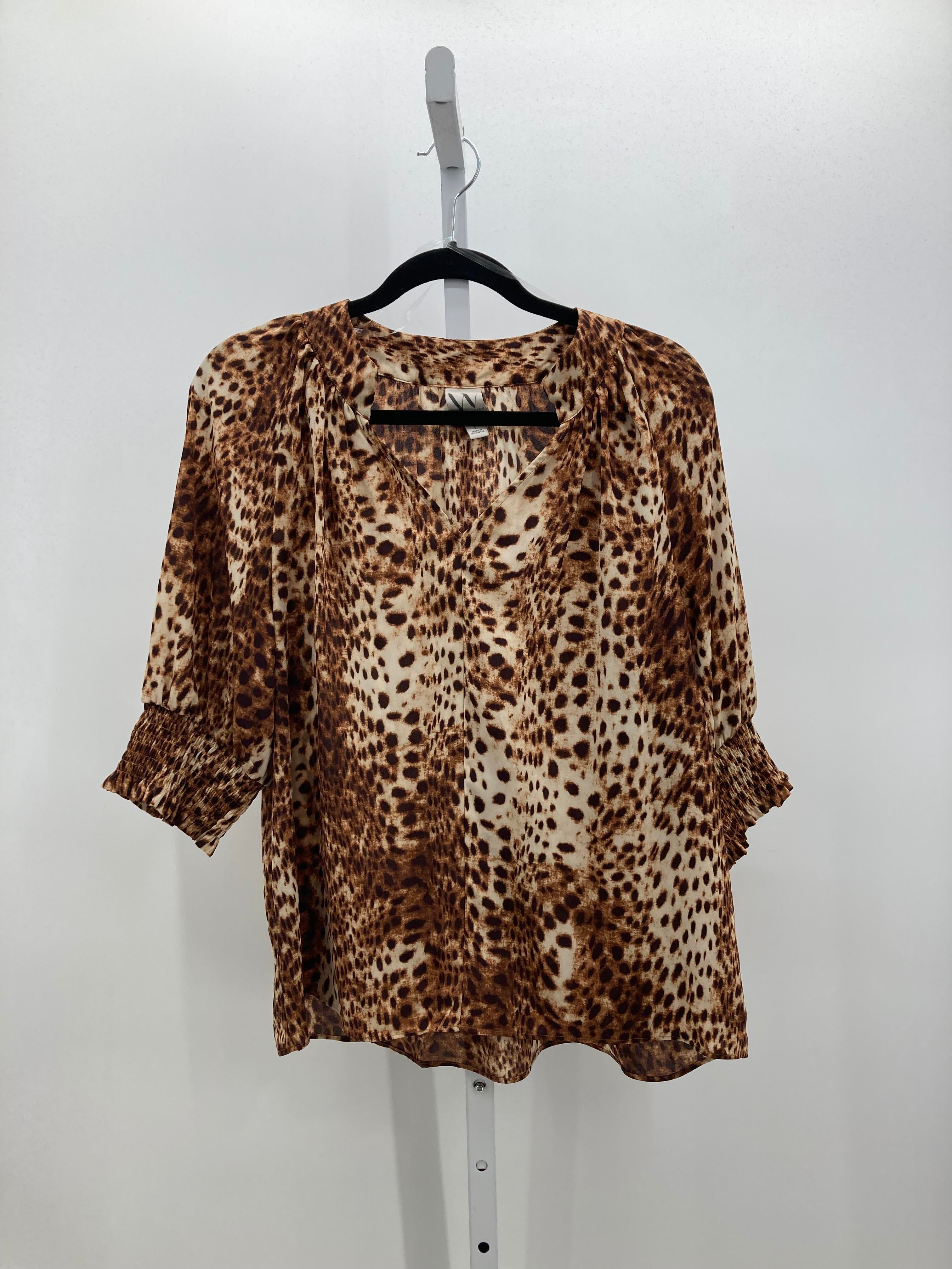 Worthington Size Large Misses Short Sleeve Shirt