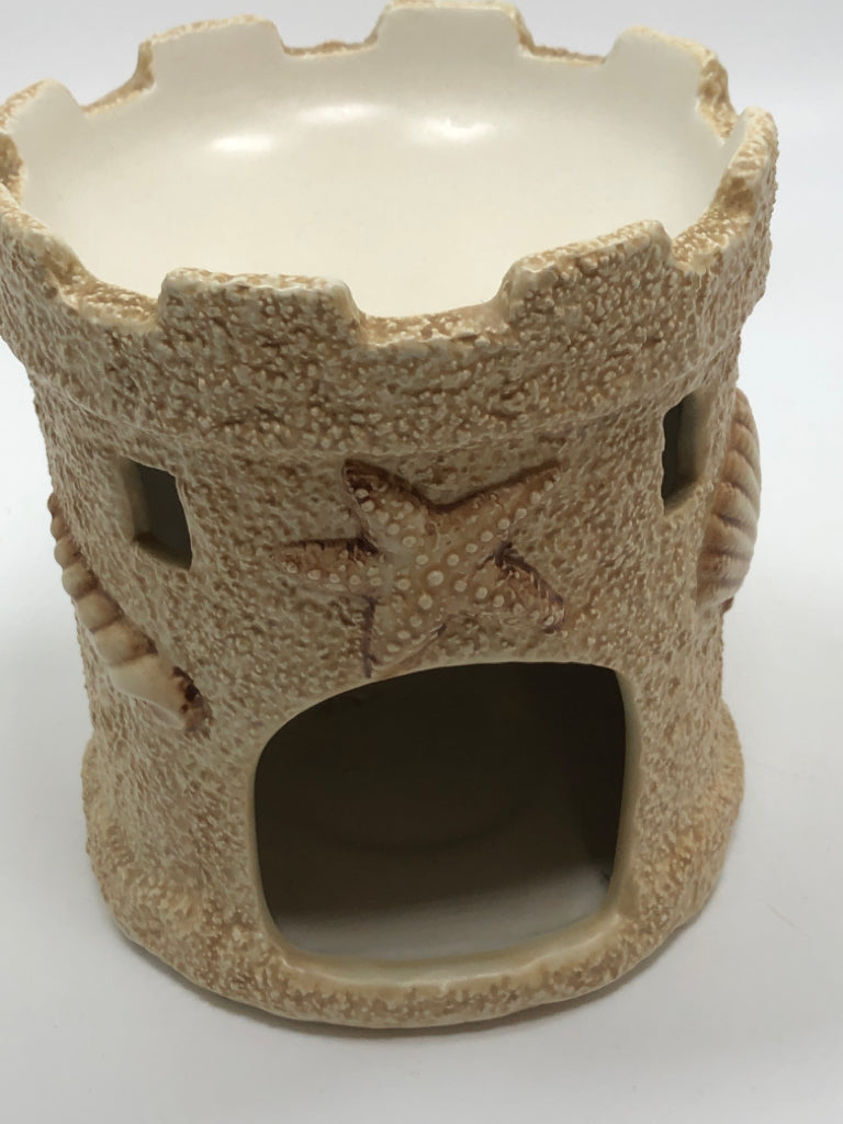 SAND CASTLE TEA LIGHT WAX WARMER.