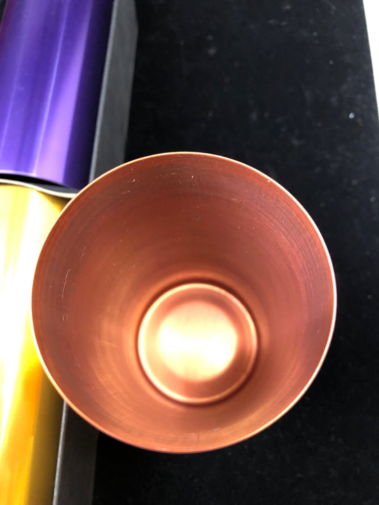 8 PERMA HUES ALUMINUM RAINBOW TUMBLERS- IN BOX