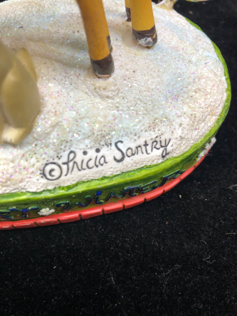 RESIN REINDEER CARD HOLDER.