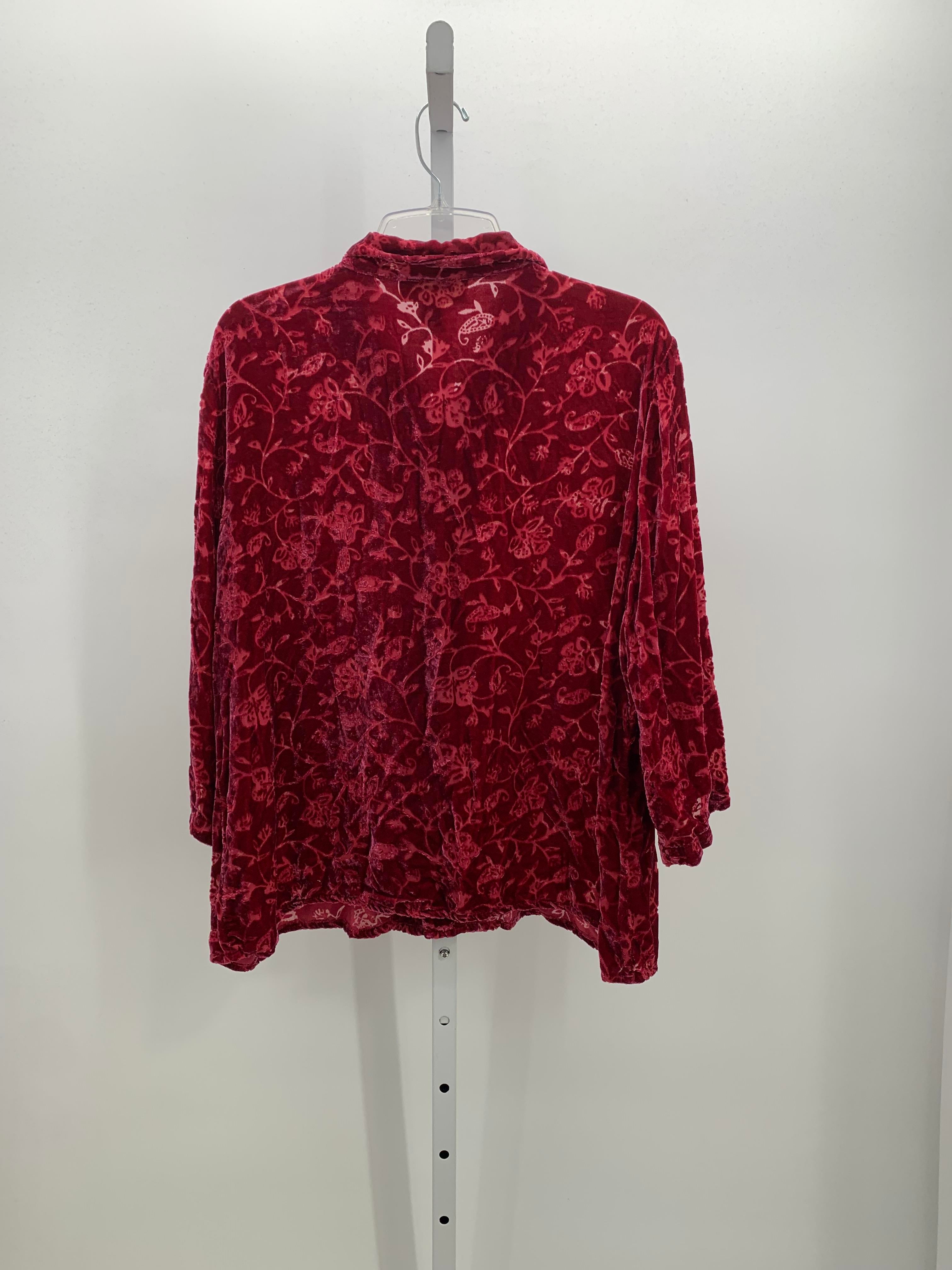 Size 2X Womens 3/4 Sleeve Shirt