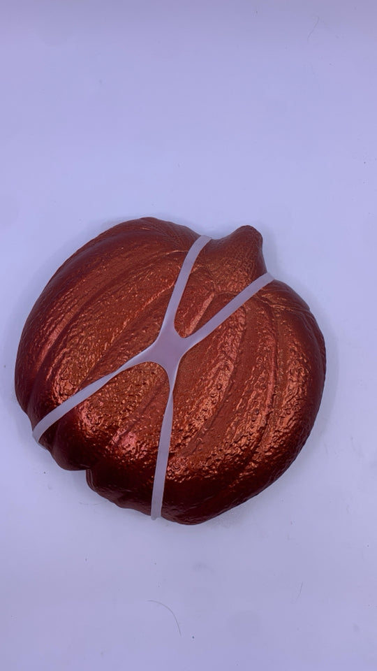 4PK GLASS PUMPKIN DESSERT PLATES.