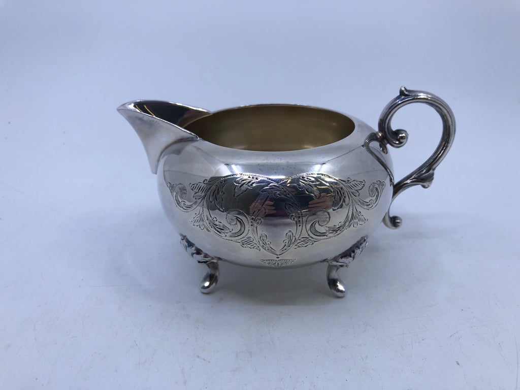 5PC VTG TEA SET- TEAPOT, COFFEE POT, TRAY, CREAM, SUGAR- WM MOUNT.