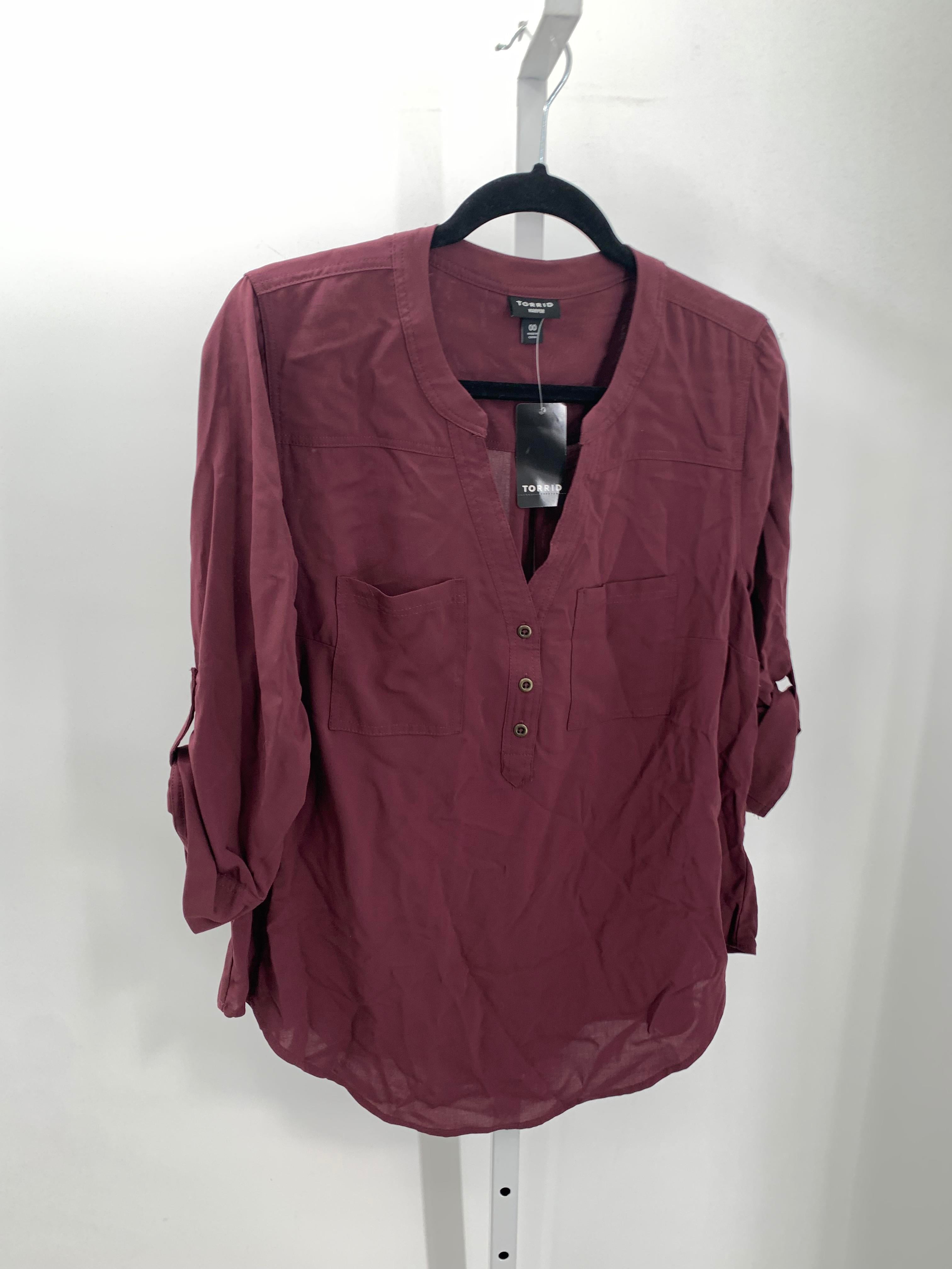 Torrid Size 0X Womens 3/4 Sleeve Shirt