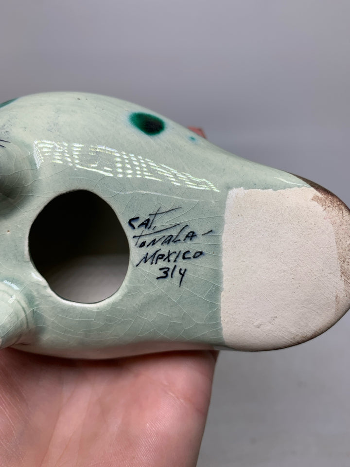 VERY DETAILED HAND PAINTED OWL MADE IN MEXICO.