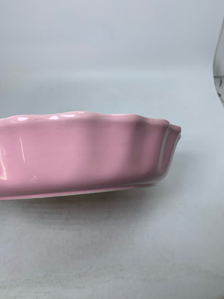 NEW BREAST CANCER STONEWARE PIE PLATE.