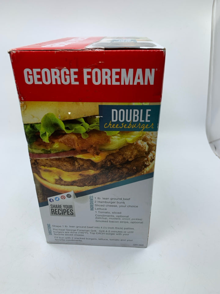 NIB GEORGE FOREMAN GRILL/PANNI PRESS.