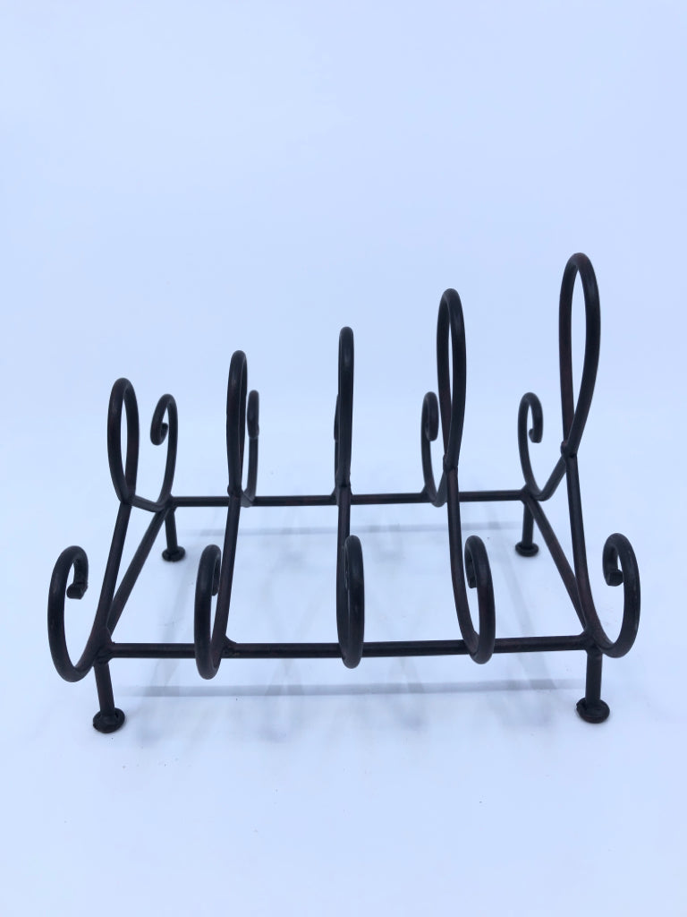 DISH RACK BLACK/BROWN METAL.