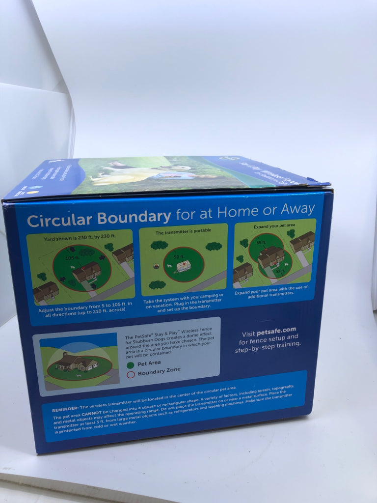 NIB STAY & PLAY WIRELESS FENCE PETSAFE.