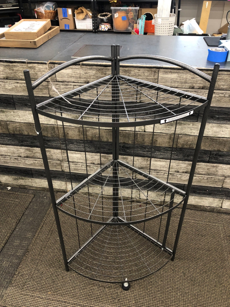 FOLDABLE 3-TIER CORNER STAND.